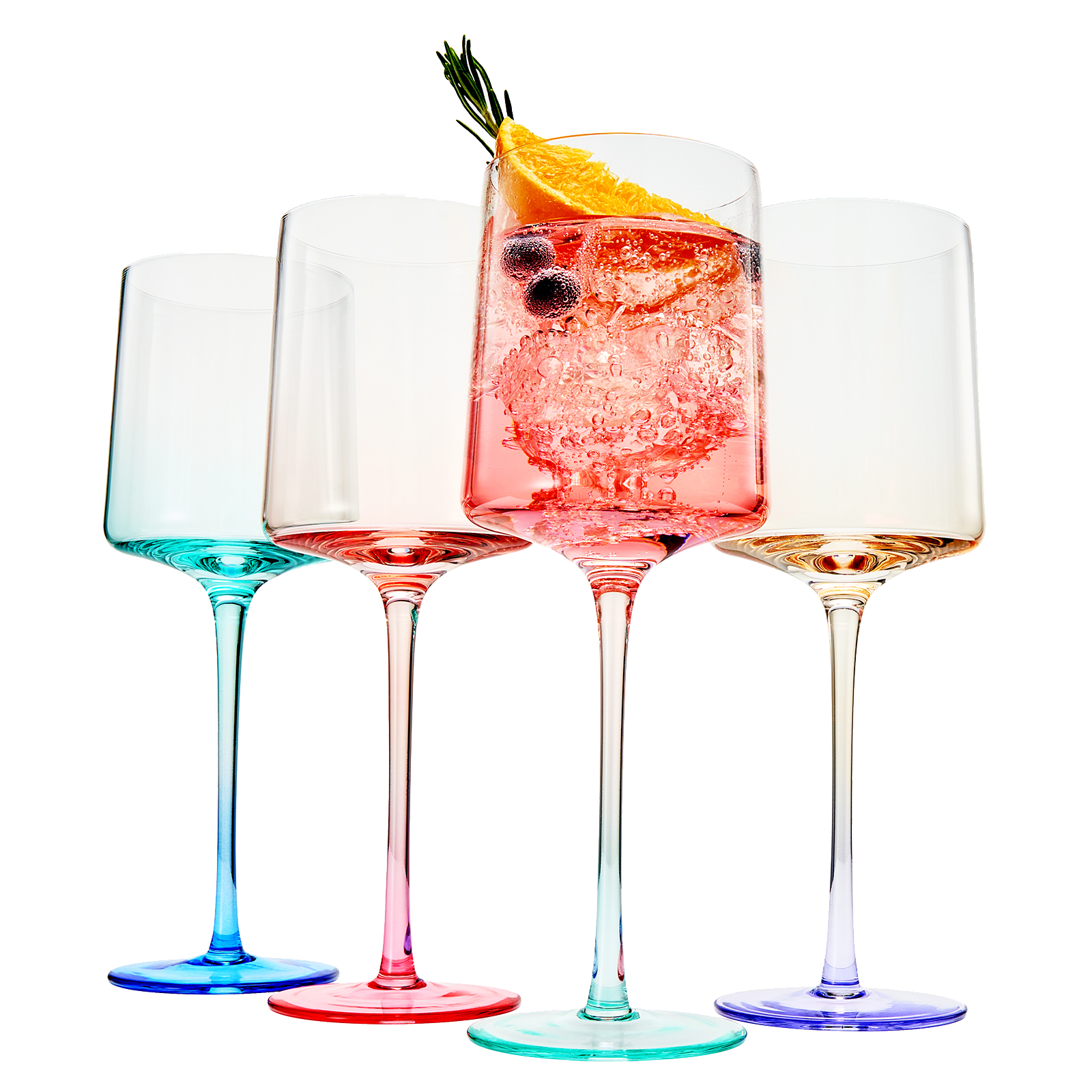 Alba Stemmed Wine Glassware, Set of 4