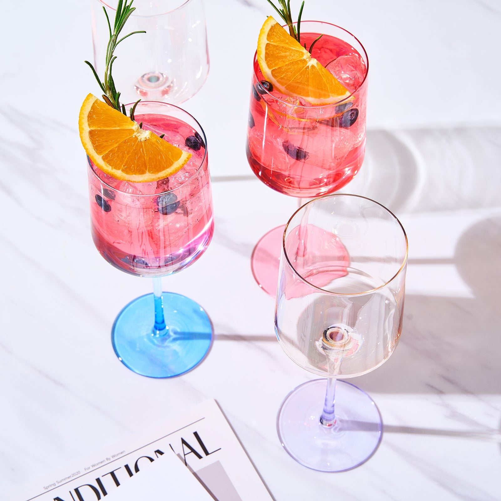 Alba Stemmed Wine Glassware, Set of 4