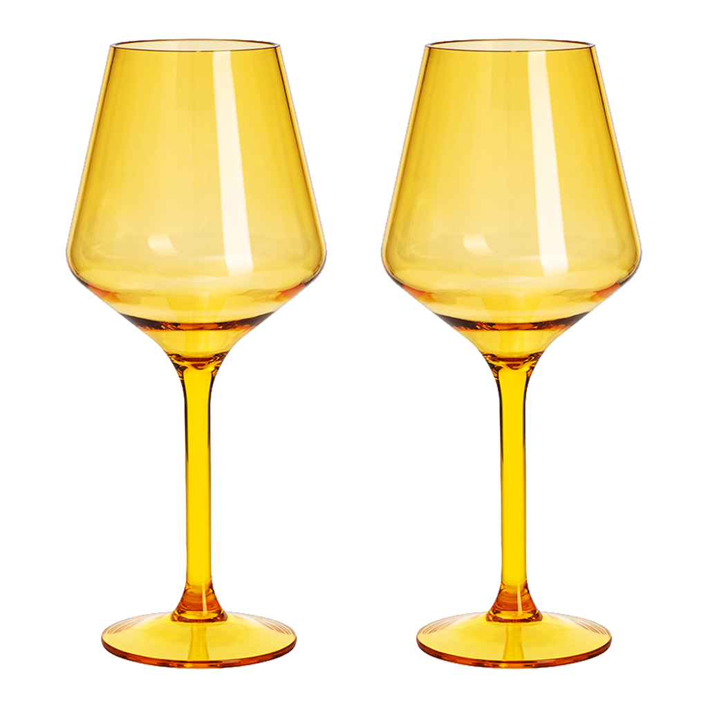 Saint Tropez Acrylic Stemmed Wine Glassware, Set of 2