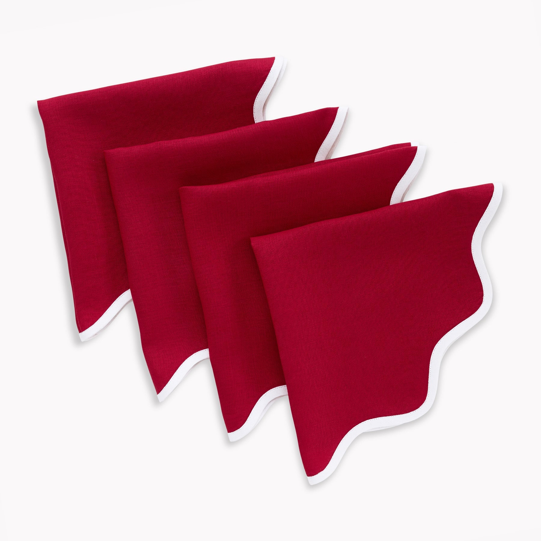 Giselle Scallop Edge Napkins, Set of 4