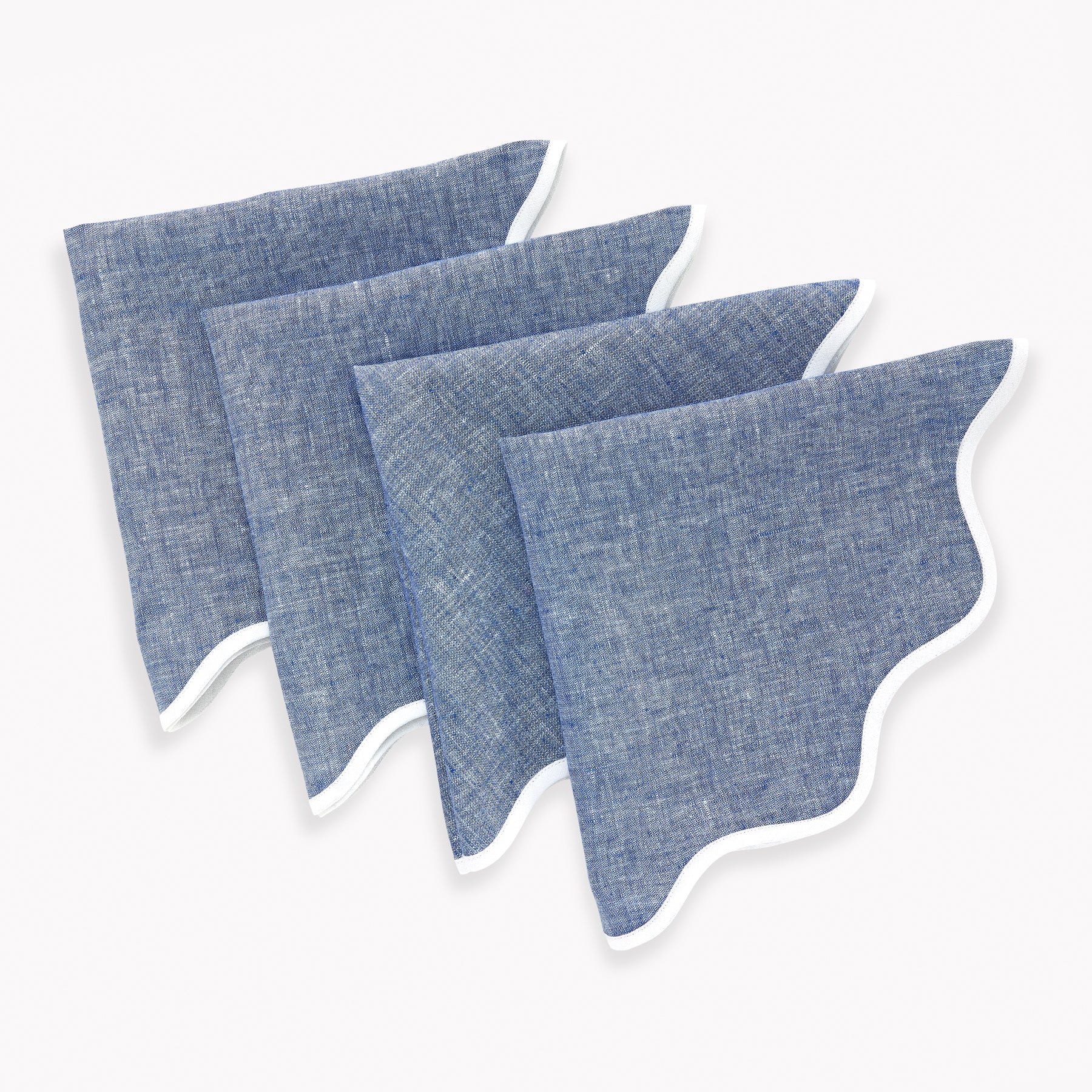 Giselle Scallop Edge Napkins, Set of 4