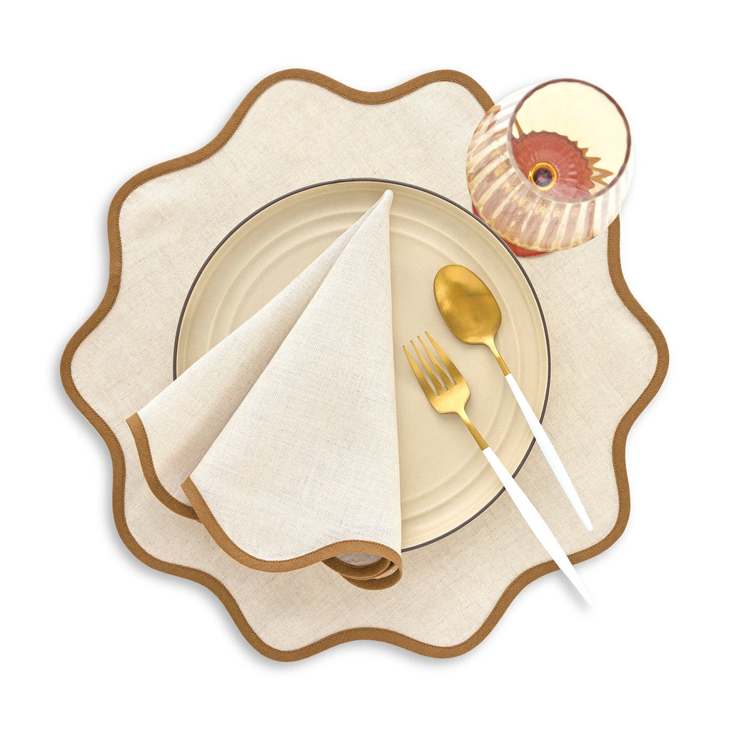 Giselle Scallop Edge Napkins, Set of 4