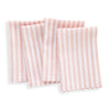 Coral & White / 20 x 20 Inch / Set of 4