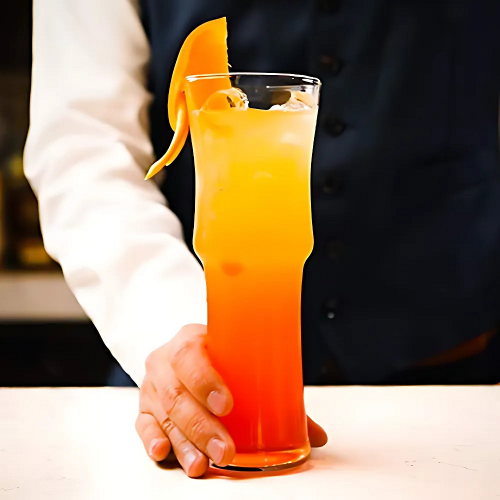 Tall Napoli Hurricane Cocktail Glasses - Handcrafted Cocktail Glass Set (15oz)