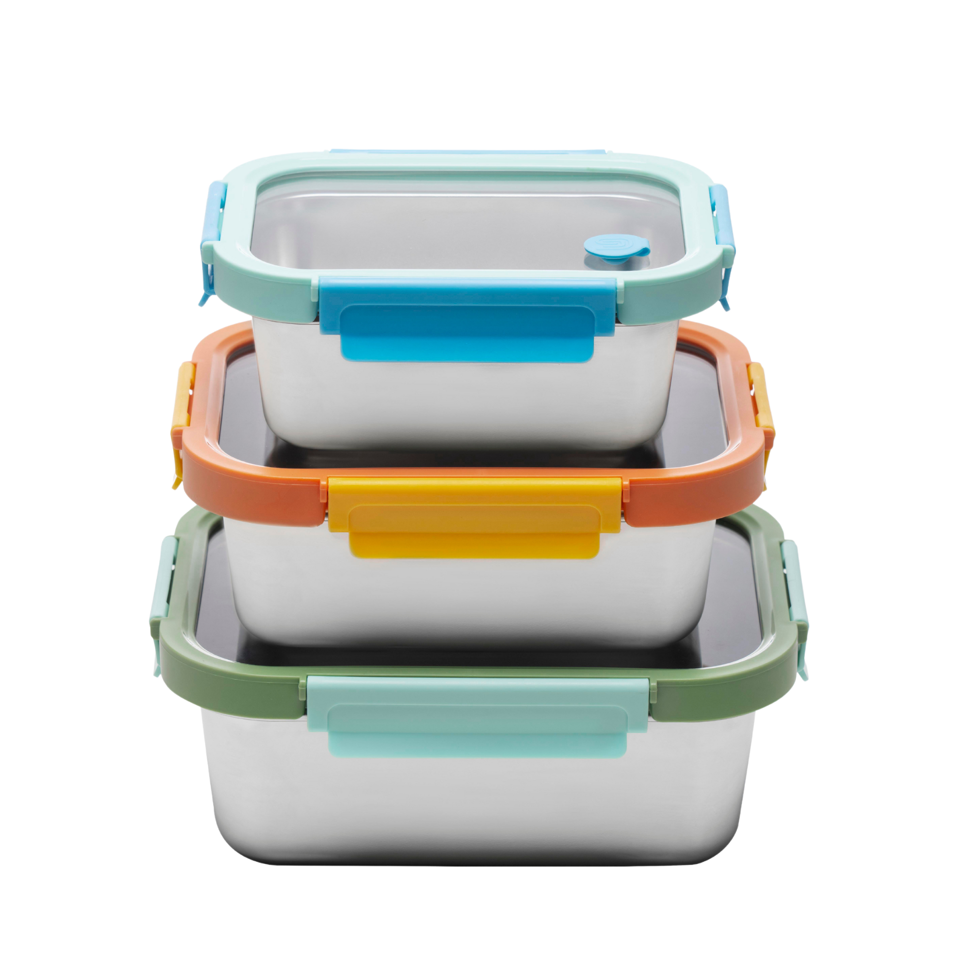 Multicolor Microwave Safe Stainless Steel Set