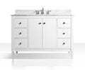 Kayleigh Bathroom Vanity with Sink and Carrara White Marble Top Cabinet Set