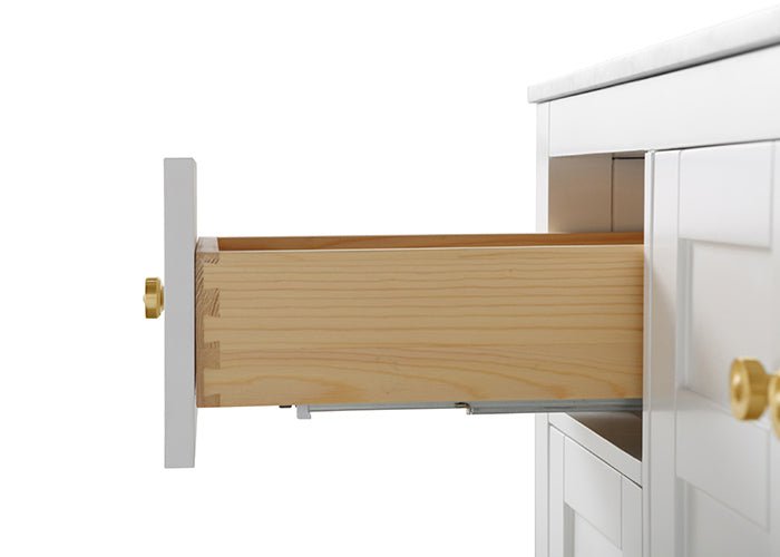 Maili Bathroom Vanity with Sink and Carrara White Marble Top Cabinet Set