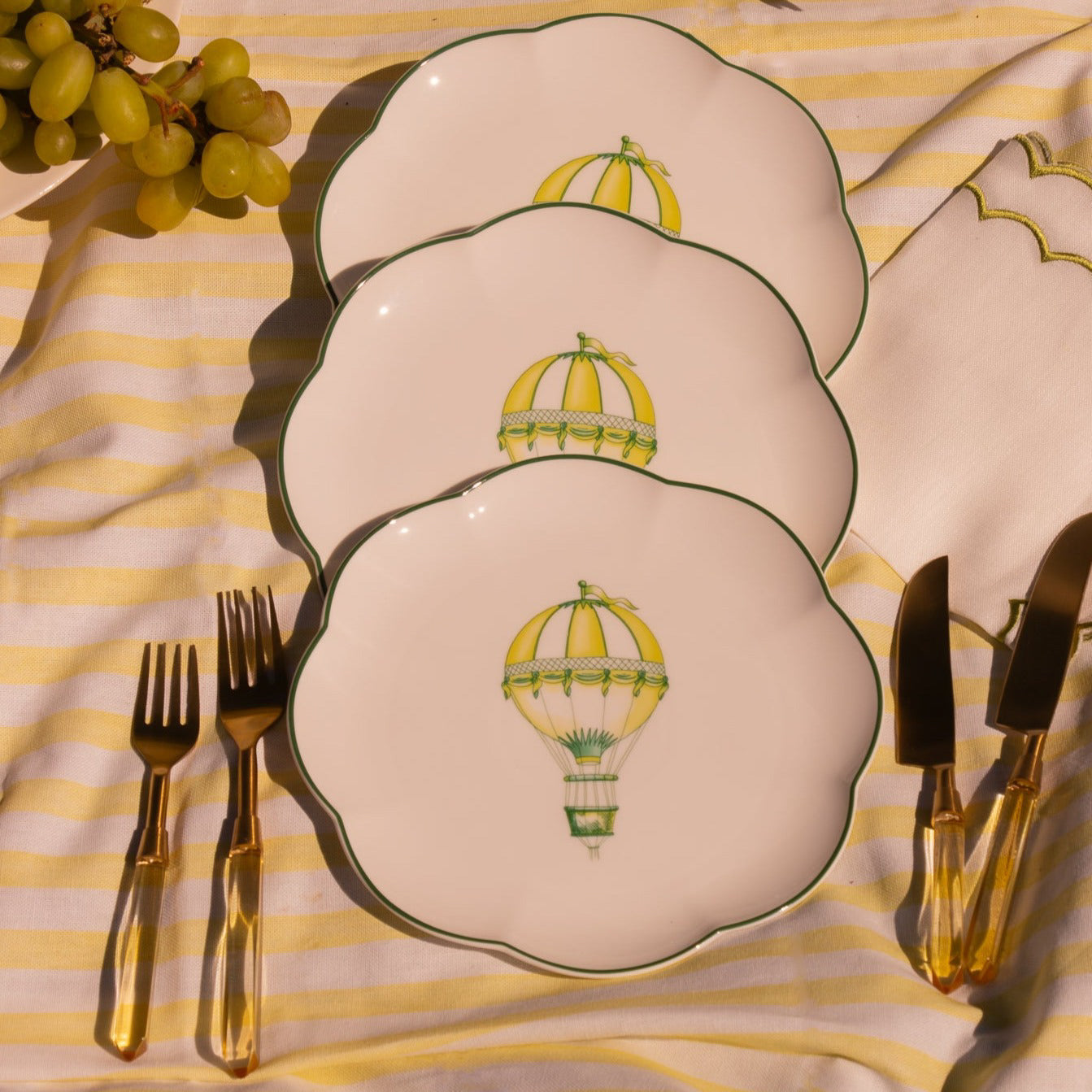Valensole Lavender Scalloped Starter Plate - Set of 4