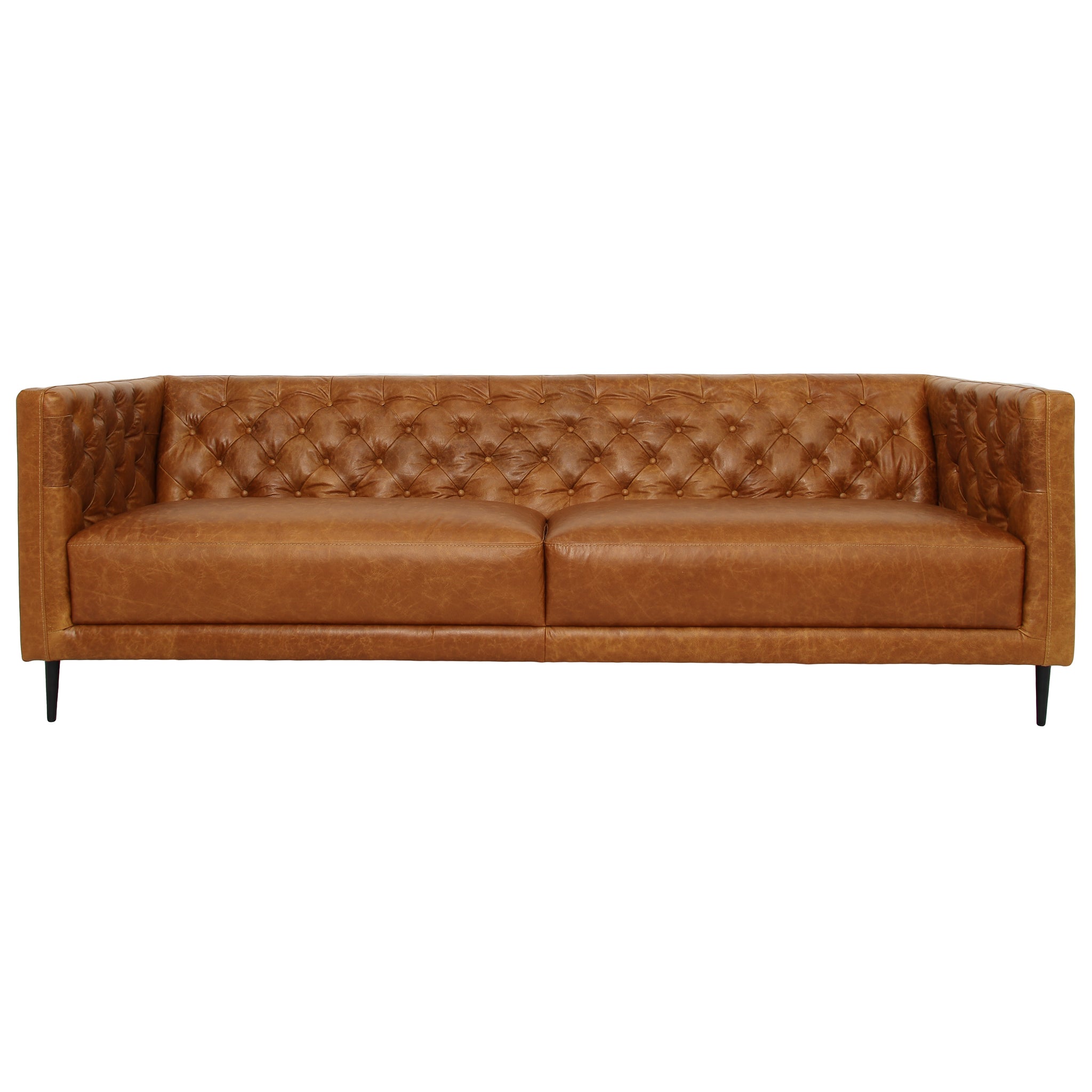 Vermont Waxy Cognac Leather Sofa – Designer Sofa – Curated by SHOPLOBB