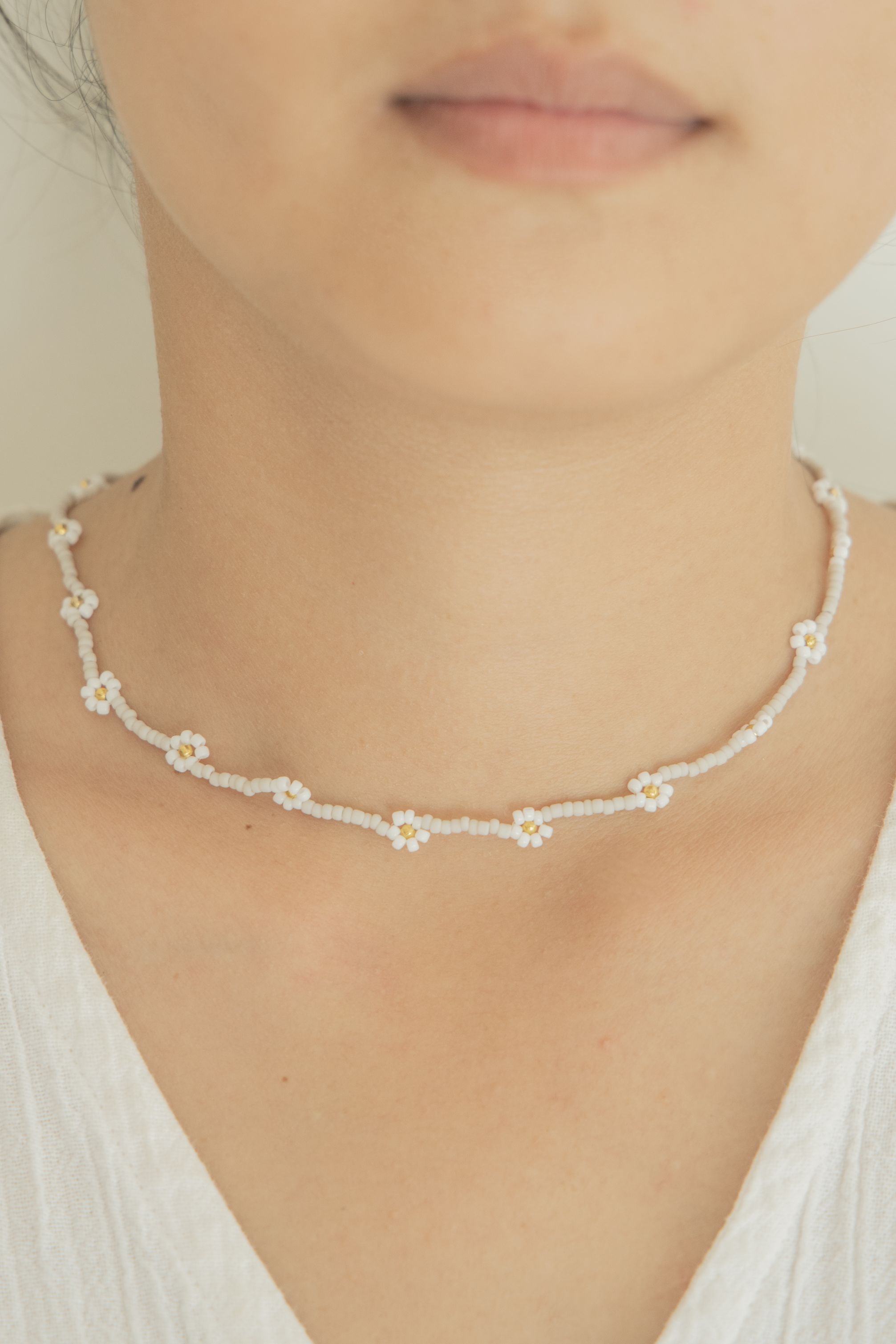 Flora Beaded Necklace and Ring Set