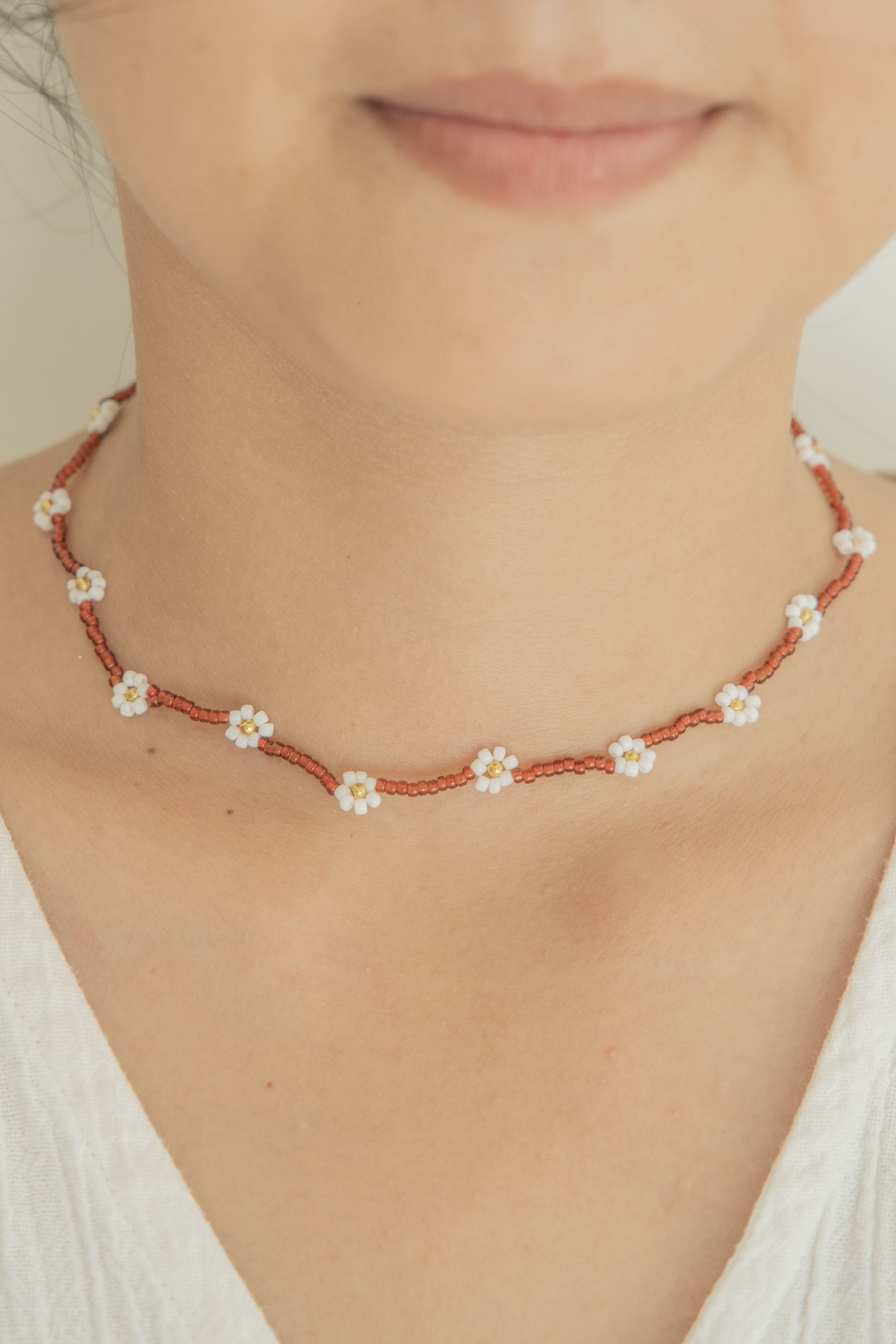 Flora Beaded Necklace and Ring Set