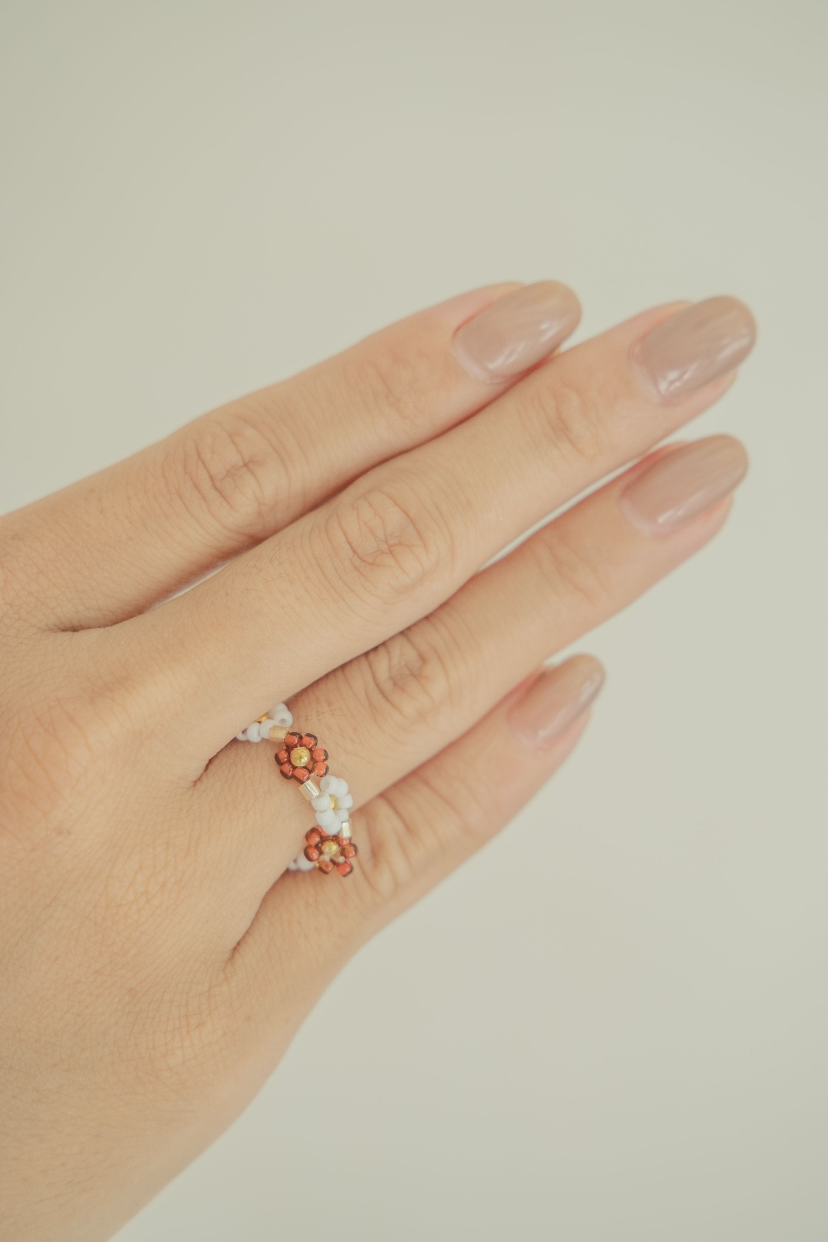 Flora Beaded Necklace and Ring Set