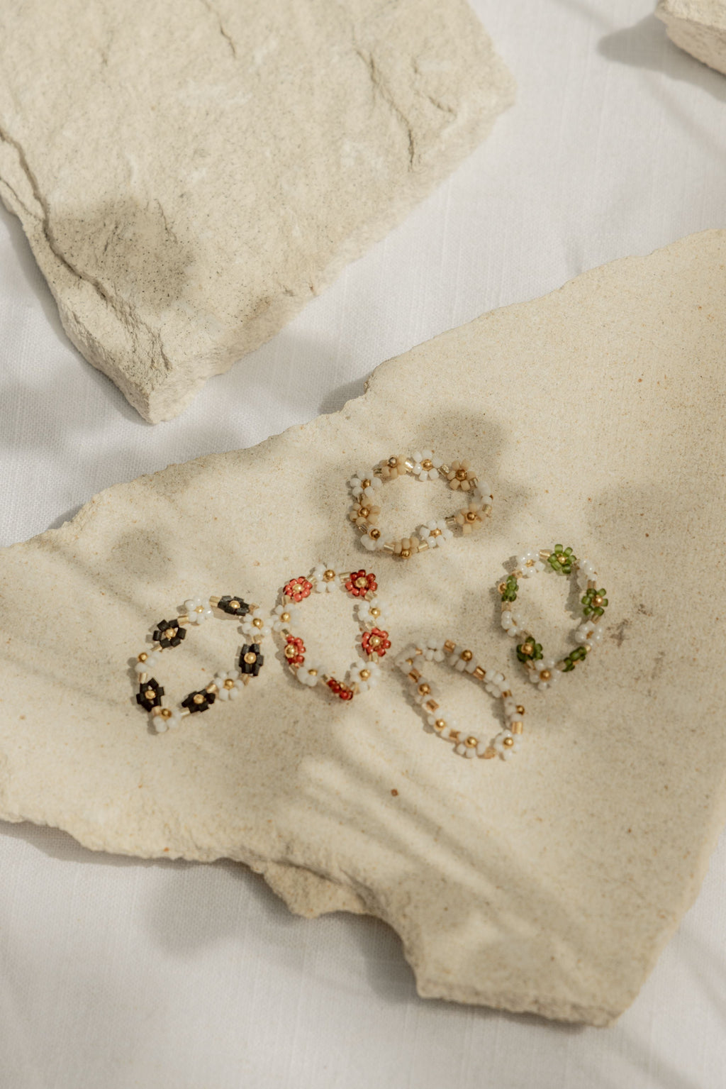 Flora Beaded Necklace and Ring Set