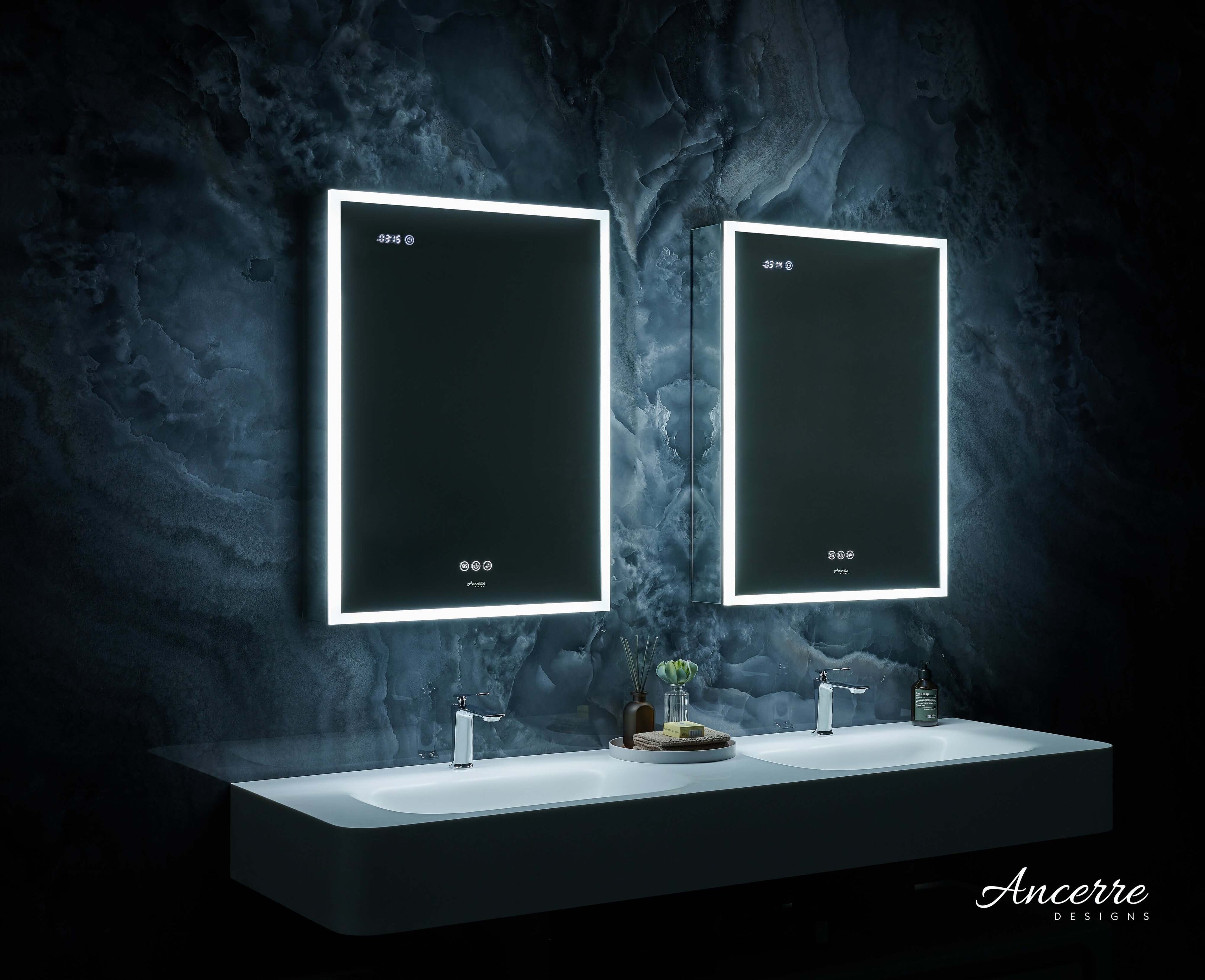 Pagani LED Mirror Cabinet with Defogger, Dimmer, Magnifier & USB outlet