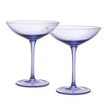 Corso Champagne Coupe Cocktail Glassware, Set of 2, Purple