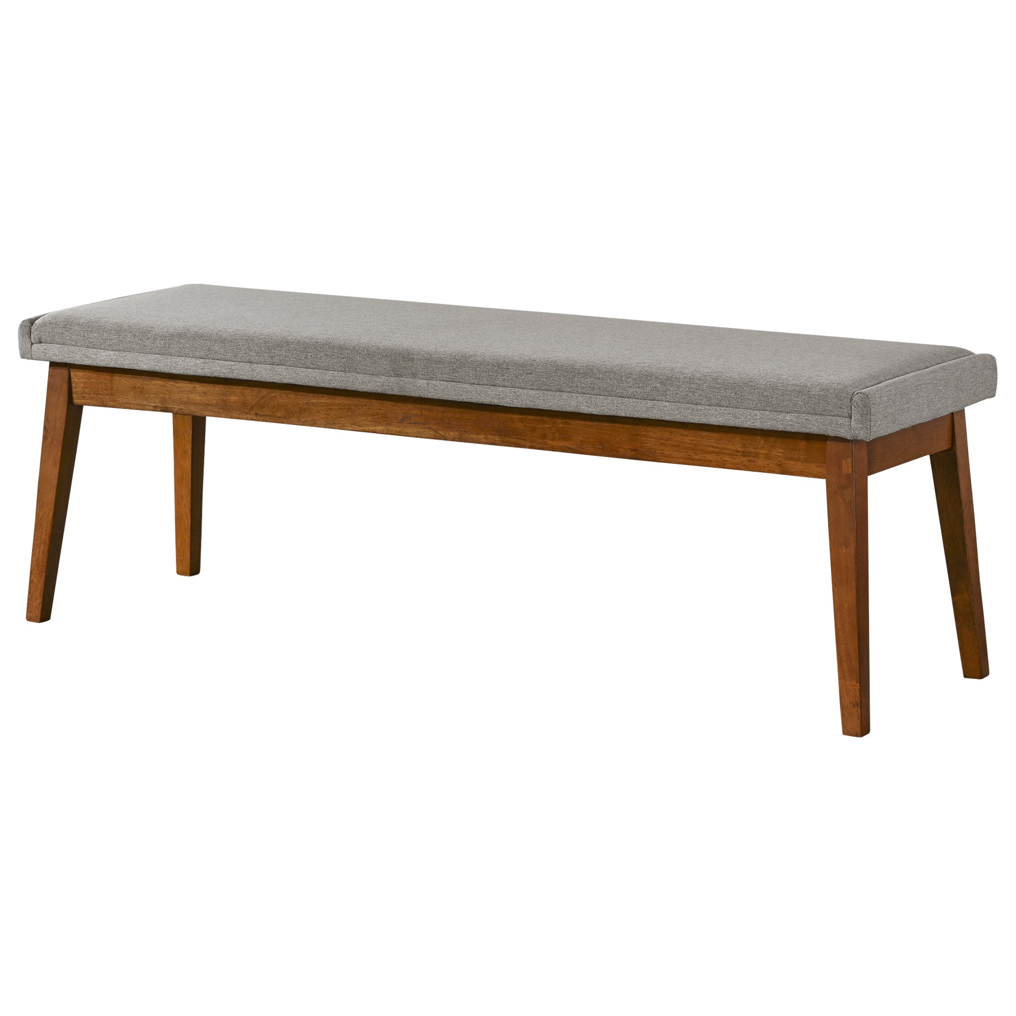 Warren Bench in Ash Grey Fabric – Luxury Modern Seating – Curated by S