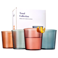 Tonal Lowball Tumbler Glassware, Set of 4