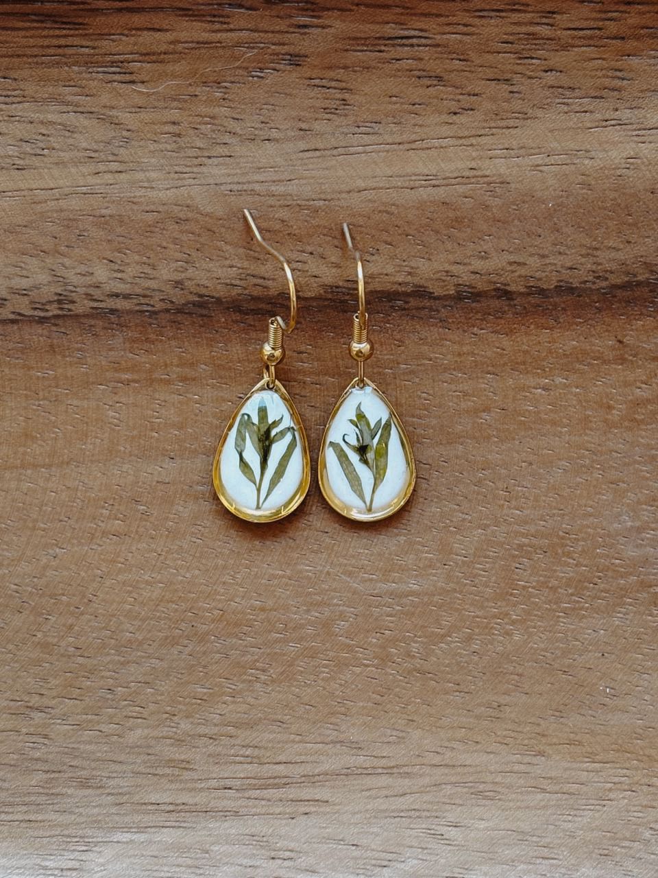 Wildflower Gold Dangle Earrings Large Pendant