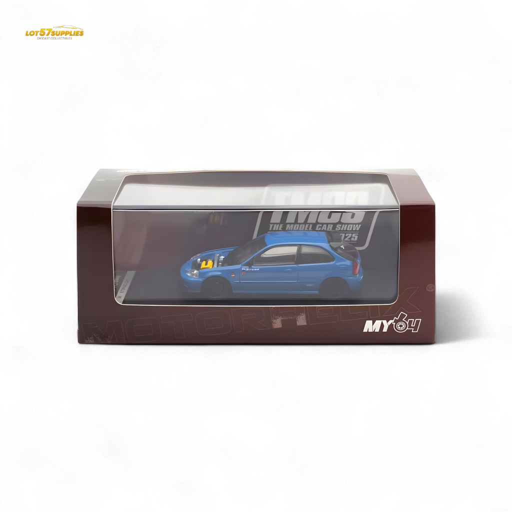 Motorhelix Honda Civic EK9 Malaysia Limited Edition - Blue 1:64