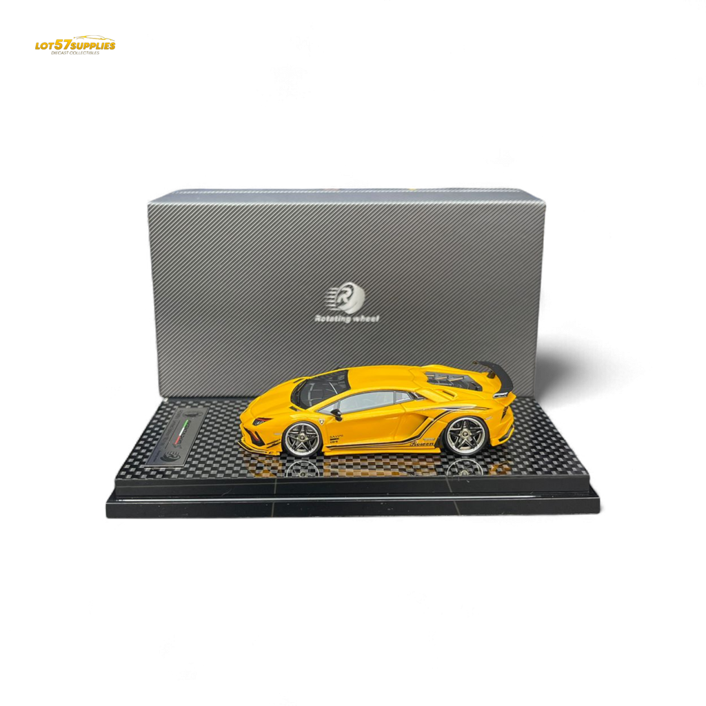 Rotating Wheel Rowen Aventador S - Pearl Yellow 1/64