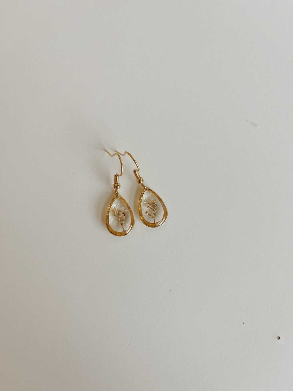 Wildflower Gold Dangle Earrings Large Pendant