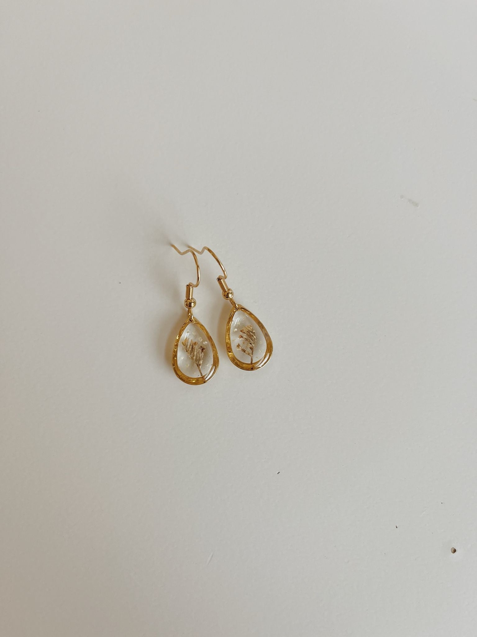 Wildflower Gold Dangle Earrings Large Pendant