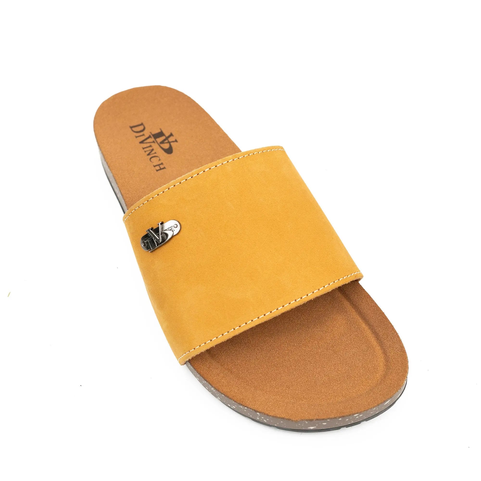 Yellow Single - Strap Slide Sandals