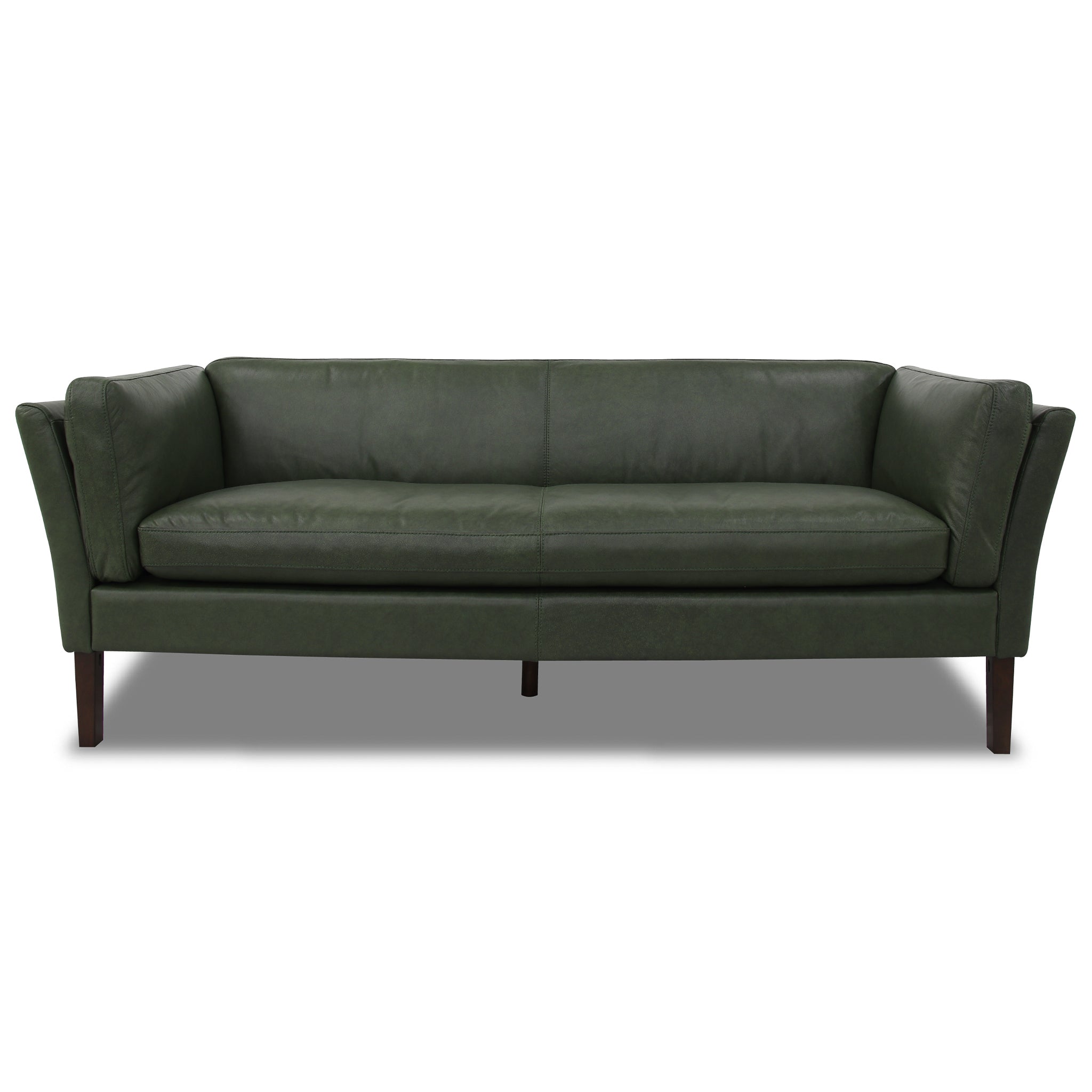 York Green Leather Sofa – Designer Sofa – Curated by SHOPLOBBIE | Free