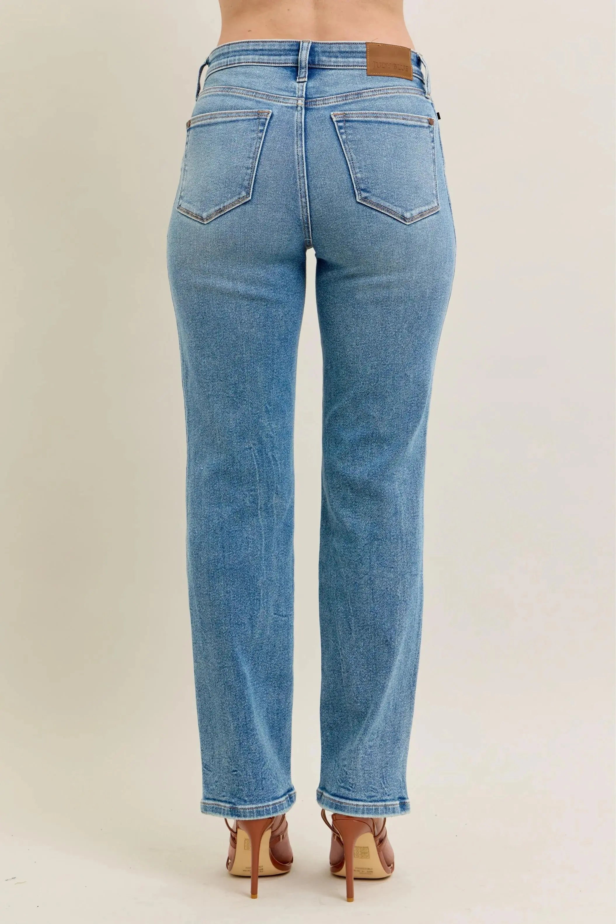 Full Size High Waist Vintage Straight Leg Judy Blue Jeans