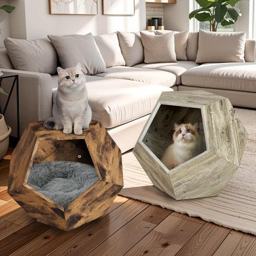 25.98'' Modern Pet Furniture Cat Carrier, Sofa Side Table, Planter MDF Multifunctional Furniture, Burmese Sumac