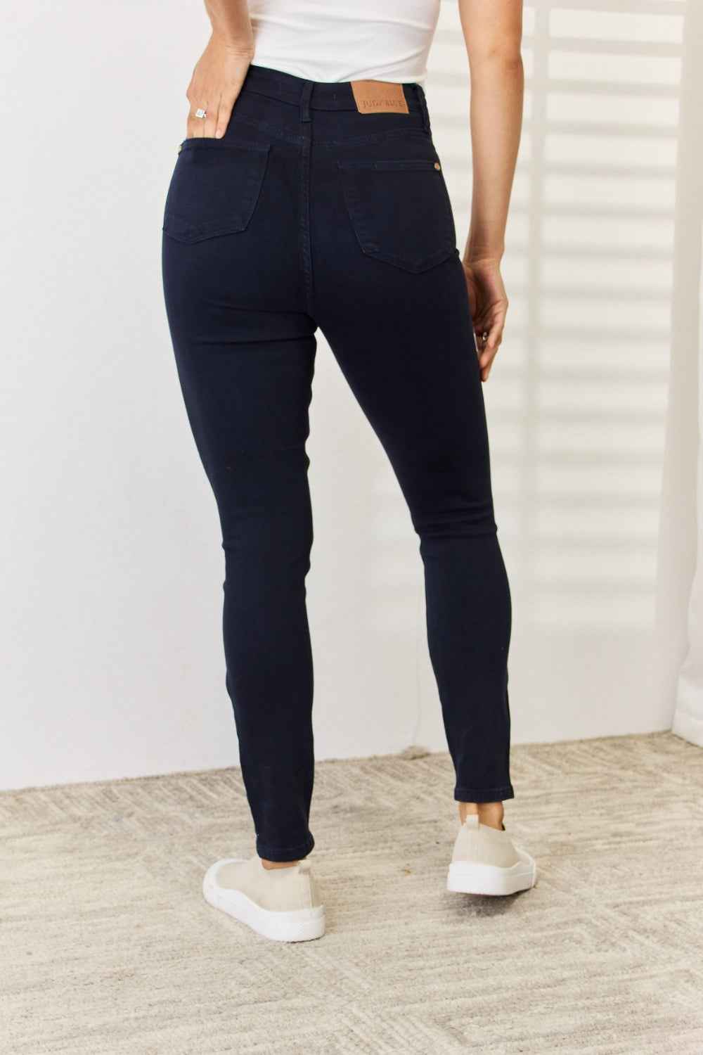 Judy Blue Tummy Control Skinny Jeans - Full Size Garment Dyed Women's Jeans