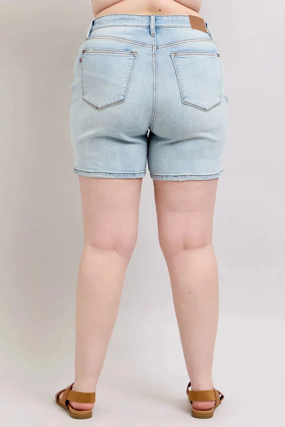 Judy Blue Jeans Plus Size 2 Button Denim Shorts with Pockets