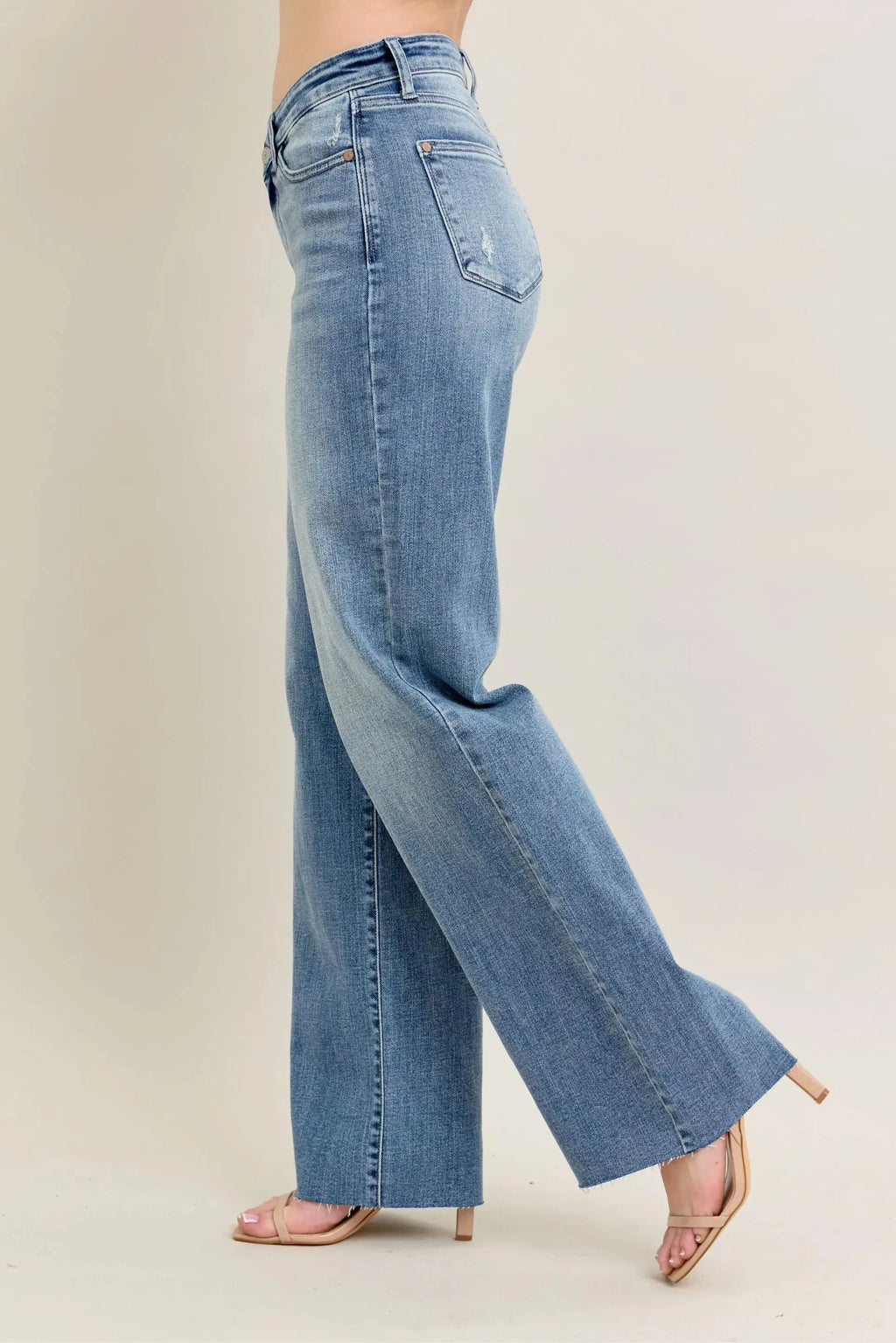 V-Front Baggy Judy Blue Jeans - Full & Plus Sizes