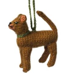 Abyssinian Cat Hand Knit Christmas Ornament Arcadia Home