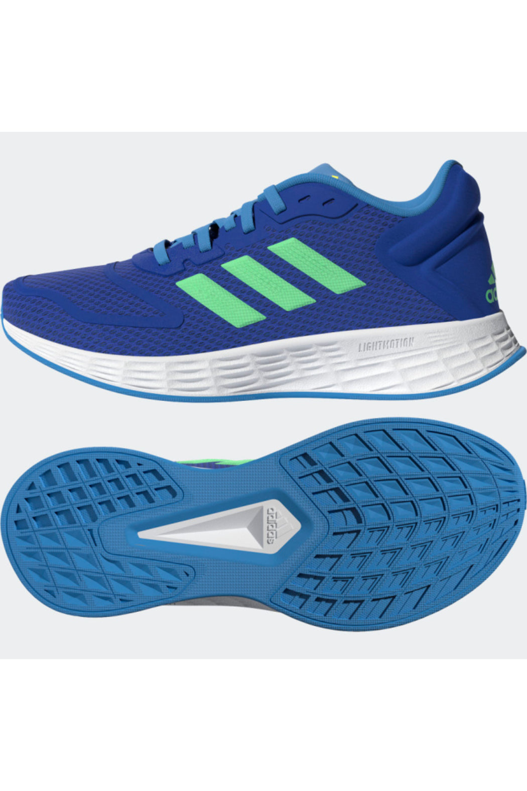 Adidas Boys Duramo 10 K Lace Up Sneaker in Blue