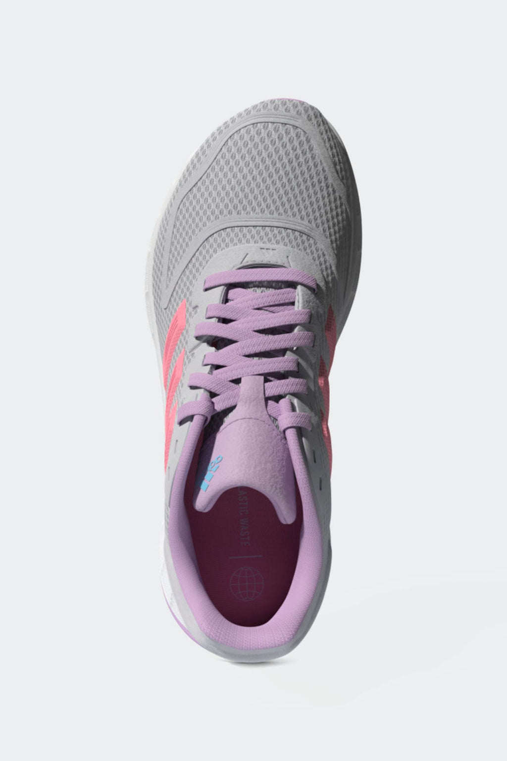 Adidas Girls Duramo 10 k Lace Up Sneaker in Grey/Pink/Purple