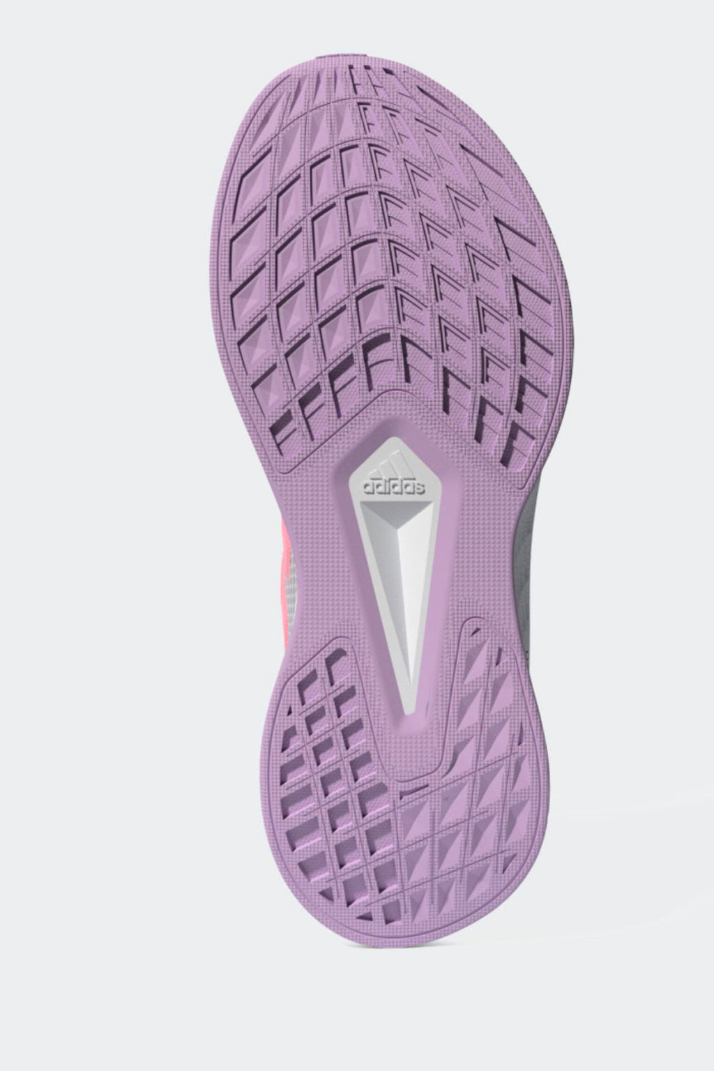 Adidas Girls Duramo 10 k Lace Up Sneaker in Grey/Pink/Purple