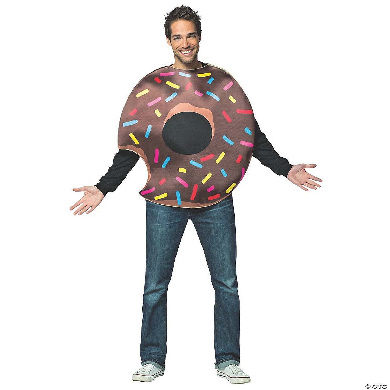 Adult Chocolate Donut with Bite Costume