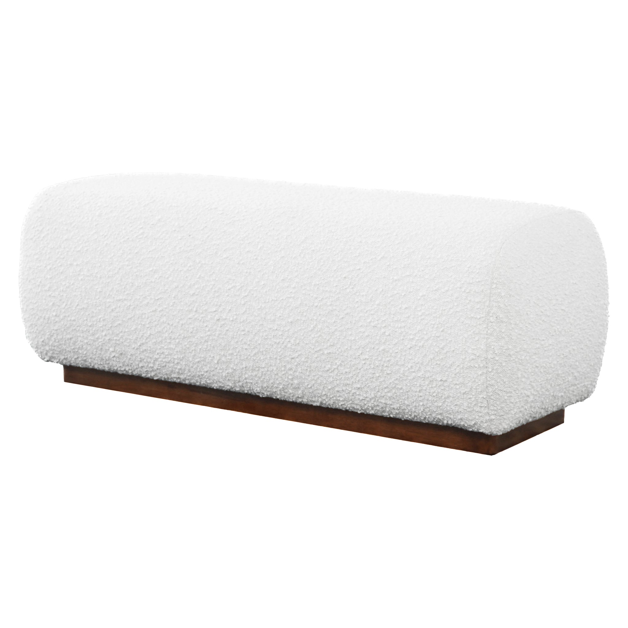 Kelvin Ivory Boucle Bench – Luxury Modern Seating – Curated by SHOPLOB