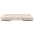 Mar U-Shape Corner Sofa - Cream Corduroy