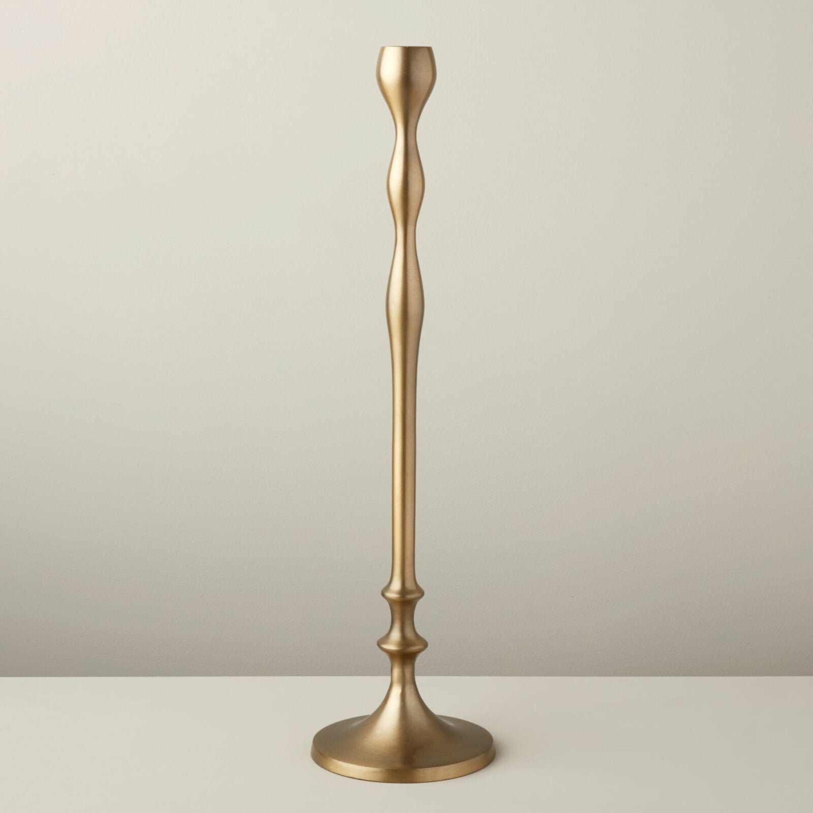 Aged Bronze Candlestick, Tall