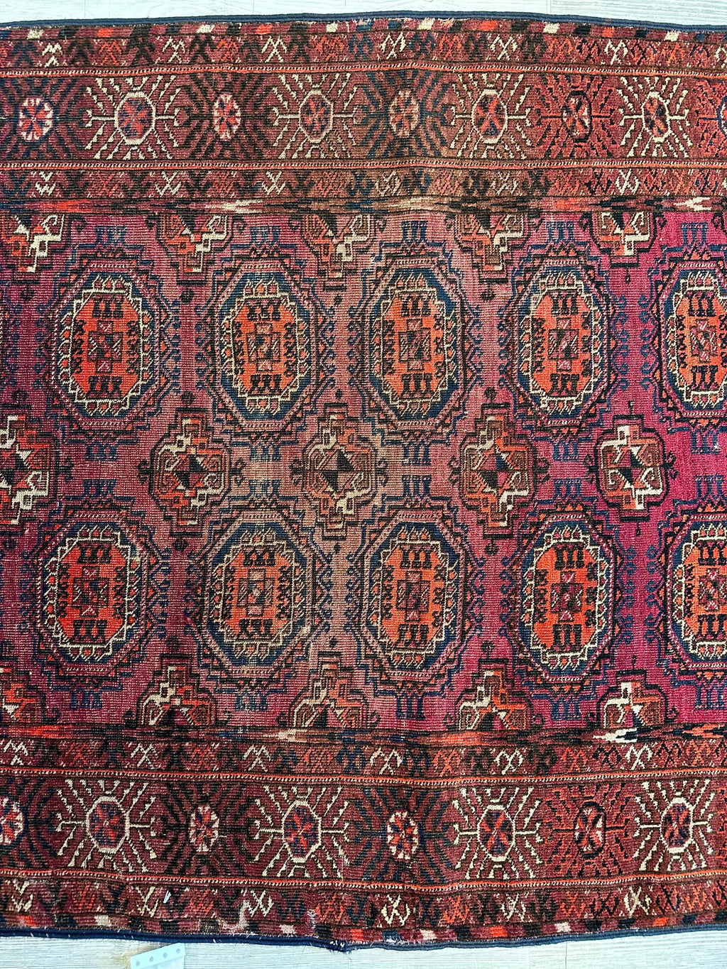 Antique 1910’s Tribal Turkoman Rug 3’ x 4’1”