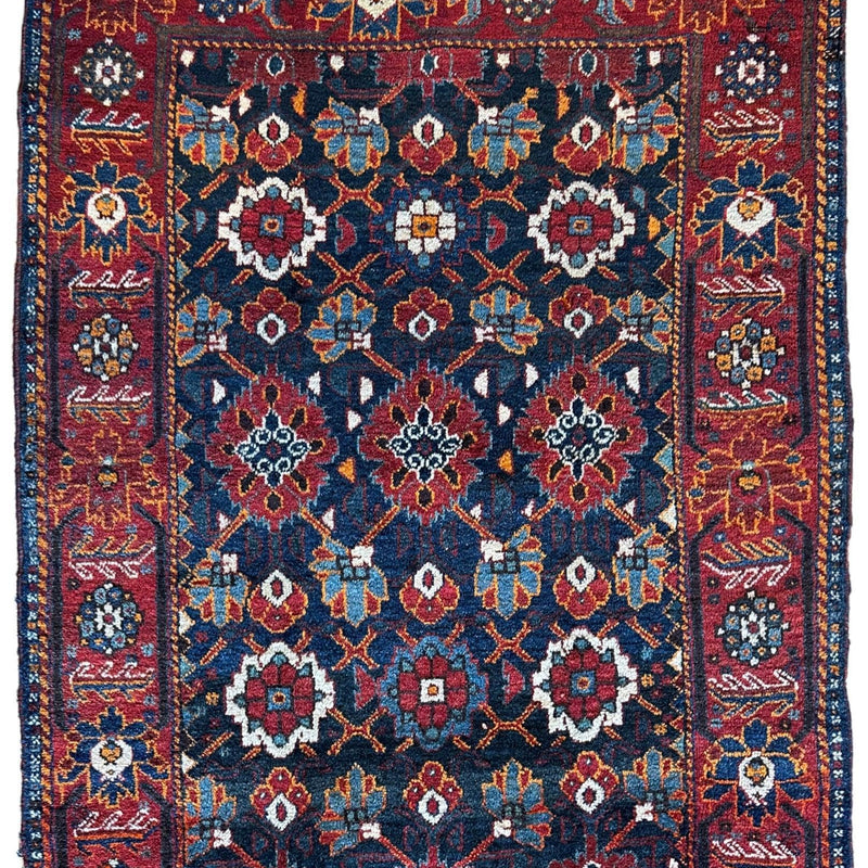 Antique Attractive Persian Khamseh Rug Early 20th Century 46” x 66”