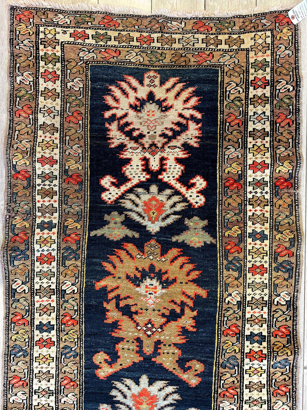 Antique Caucasian Karabakh Signed & Dated Wool on Wool Runner Rug 3 X 7