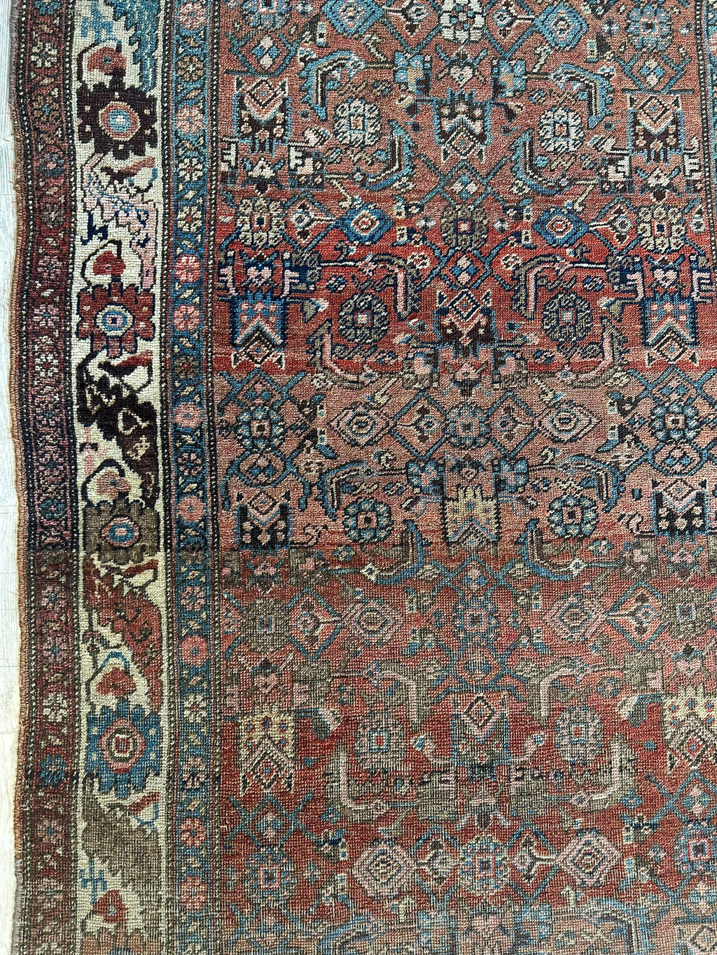 Antique Late 19th Century Persian Kurdish Gholtogh Rug 4 x 7