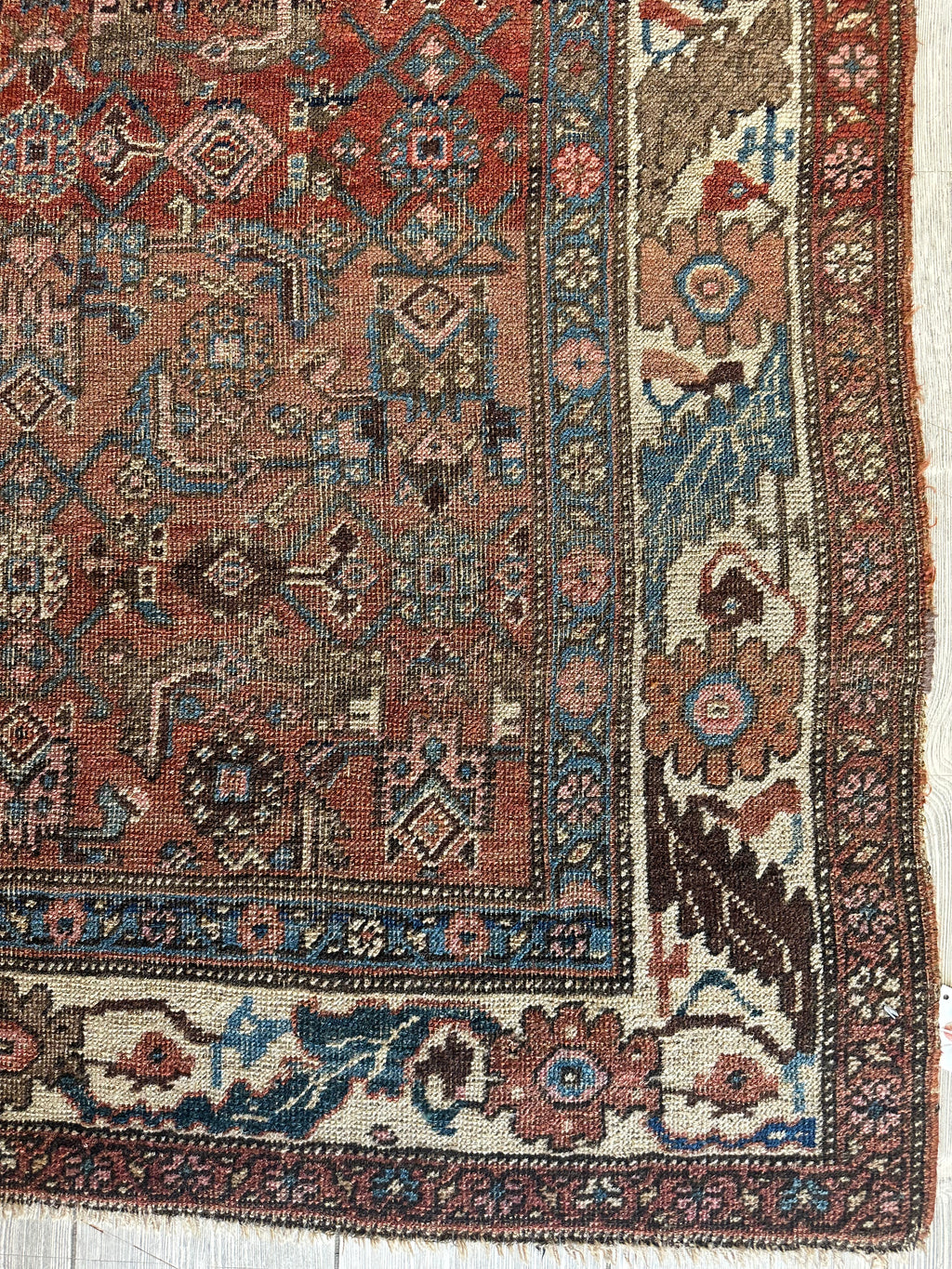 Antique Late 19th Century Persian Kurdish Gholtogh Rug 4 x 7