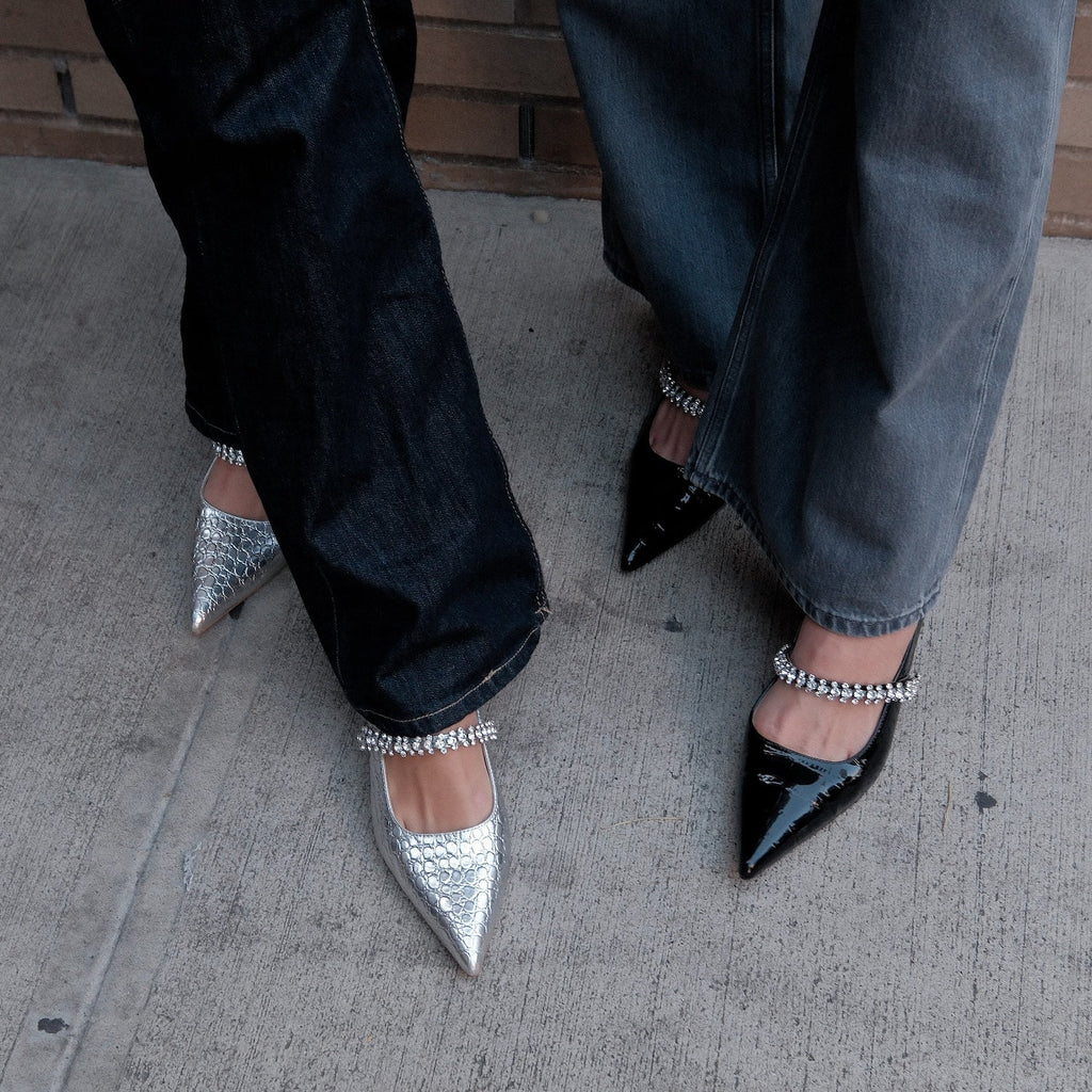 Antonella Embossed Leather Pump