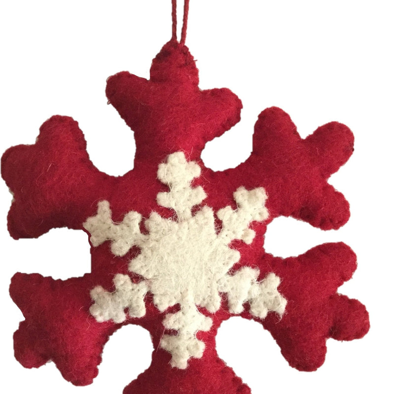 Appliqued Snowflake Christmas Ornament Arcadia Home