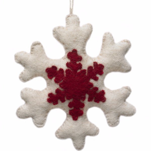 Appliqued Snowflake Christmas Ornament Arcadia Home