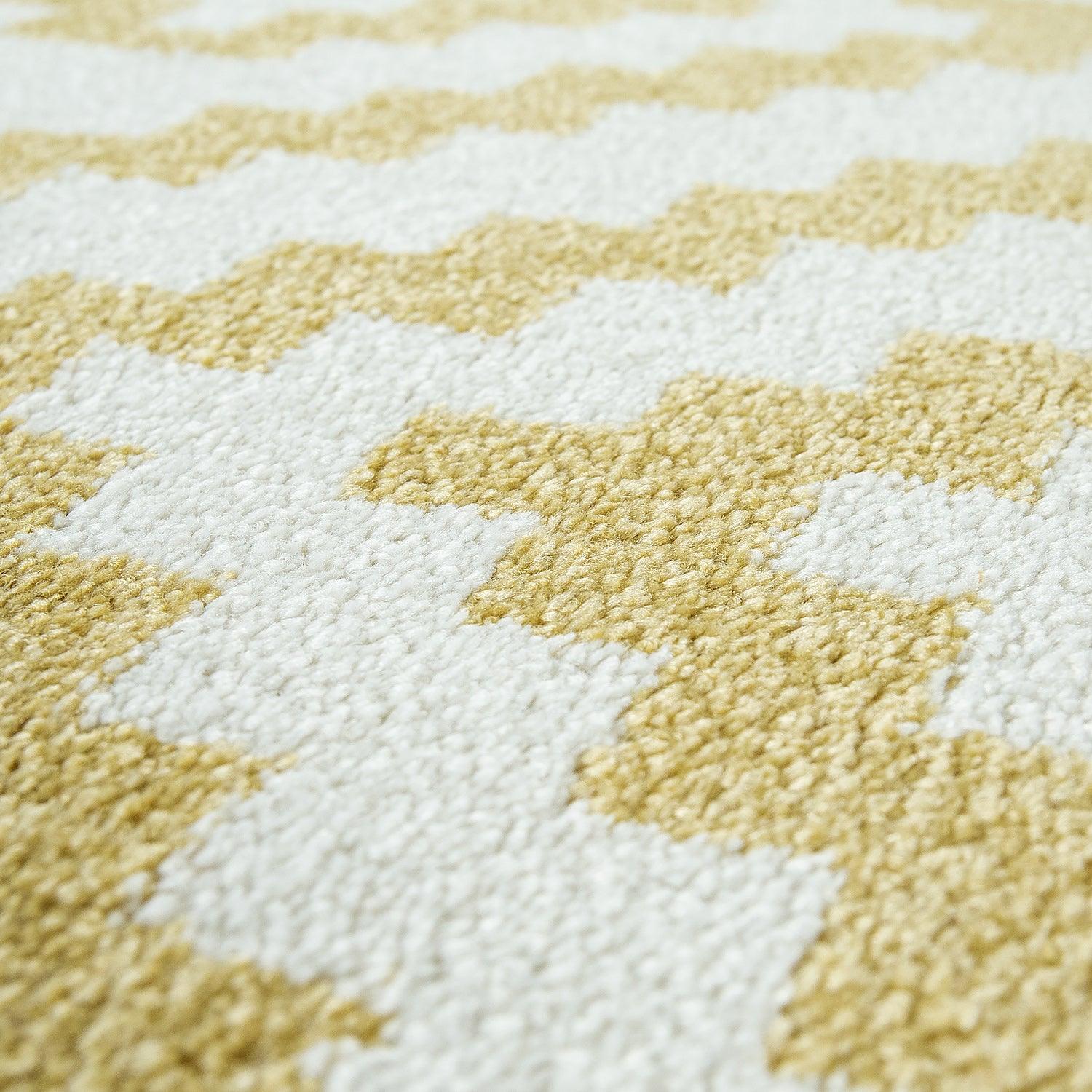 Area Rug Stella Moroccan Diamond Pattern - Pastel Yellow-White